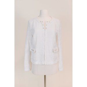 SOLD White Tweed Jacket